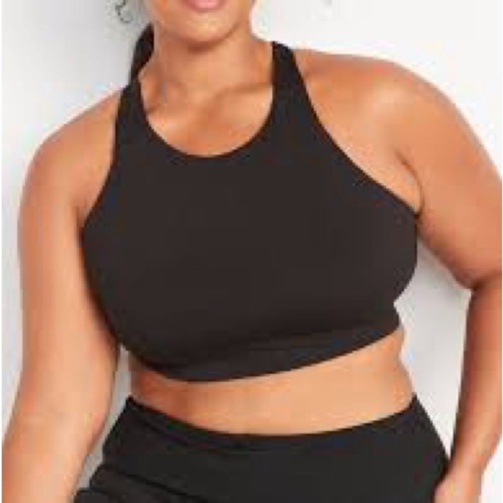 Old Navy Go-Dry Medium Support Women's Black Sports Bra, Size 4x